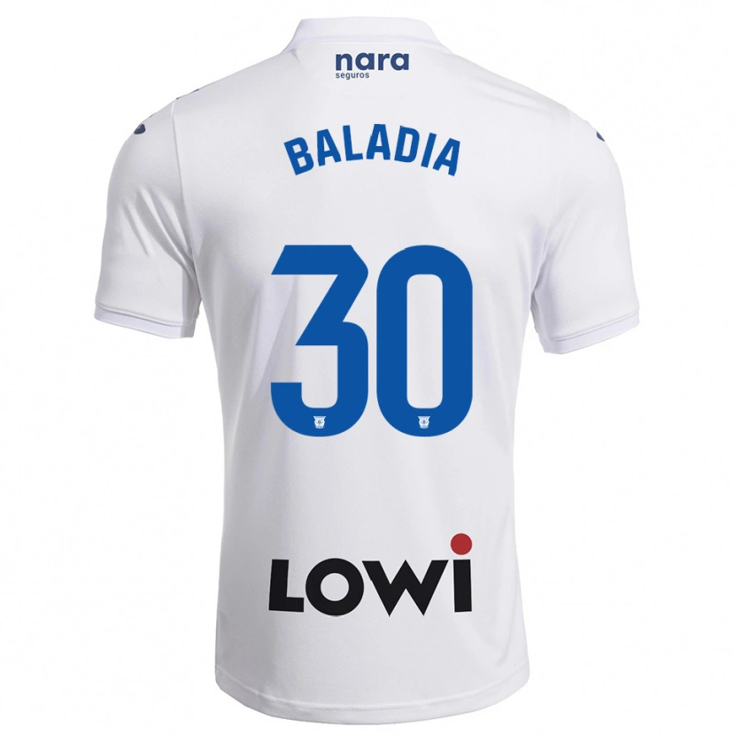 Danxen Dzieci David Baladia #30 Biało-Granatowy Domowa Koszulka 2025/26 Koszulki Klubowe