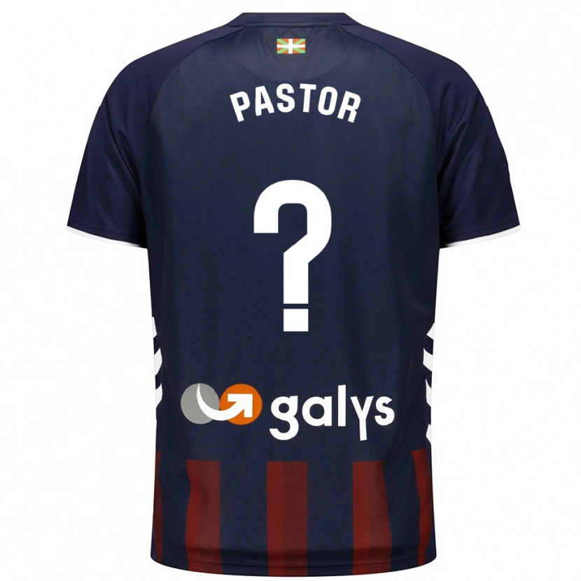 Danxen Dzieci Xavier Pastor #0 Granatowo-Czerwony Domowa Koszulka 2025/26 Koszulki Klubowe