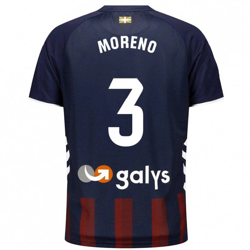 Danxen Dzieci Marco Moreno #3 Granatowo-Czerwony Domowa Koszulka 2025/26 Koszulki Klubowe