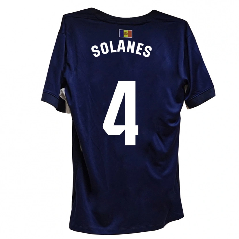 Danxen Dzieci Albert Solanes #4 Granatowo-Biały Domowa Koszulka 2025/26 Koszulki Klubowe