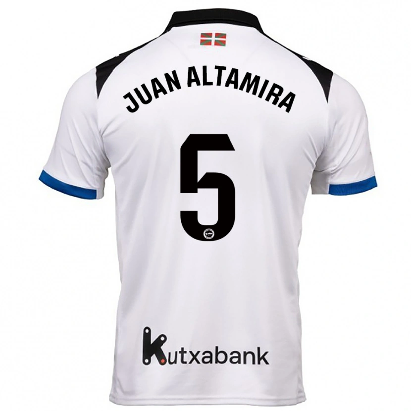 Danxen Dzieci Ines Juan Altamira #5 Biało-Niebieski Wyjazdowa Koszulka 2025/26 Koszulki Klubowe