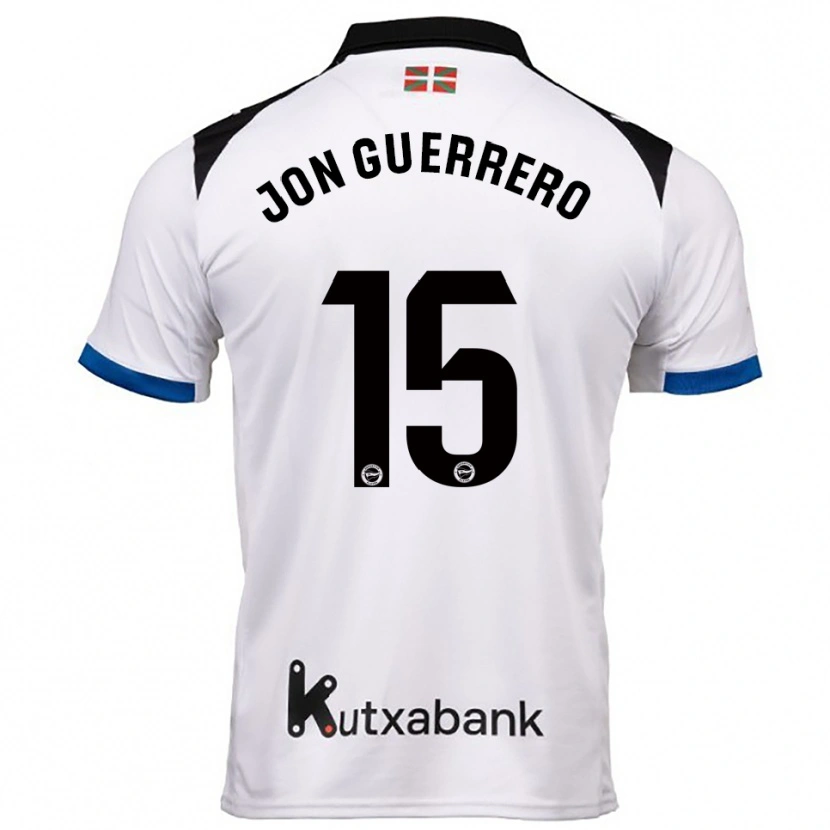 Danxen Dzieci Julen Jon Guerrero #15 Biało-Niebieski Wyjazdowa Koszulka 2025/26 Koszulki Klubowe