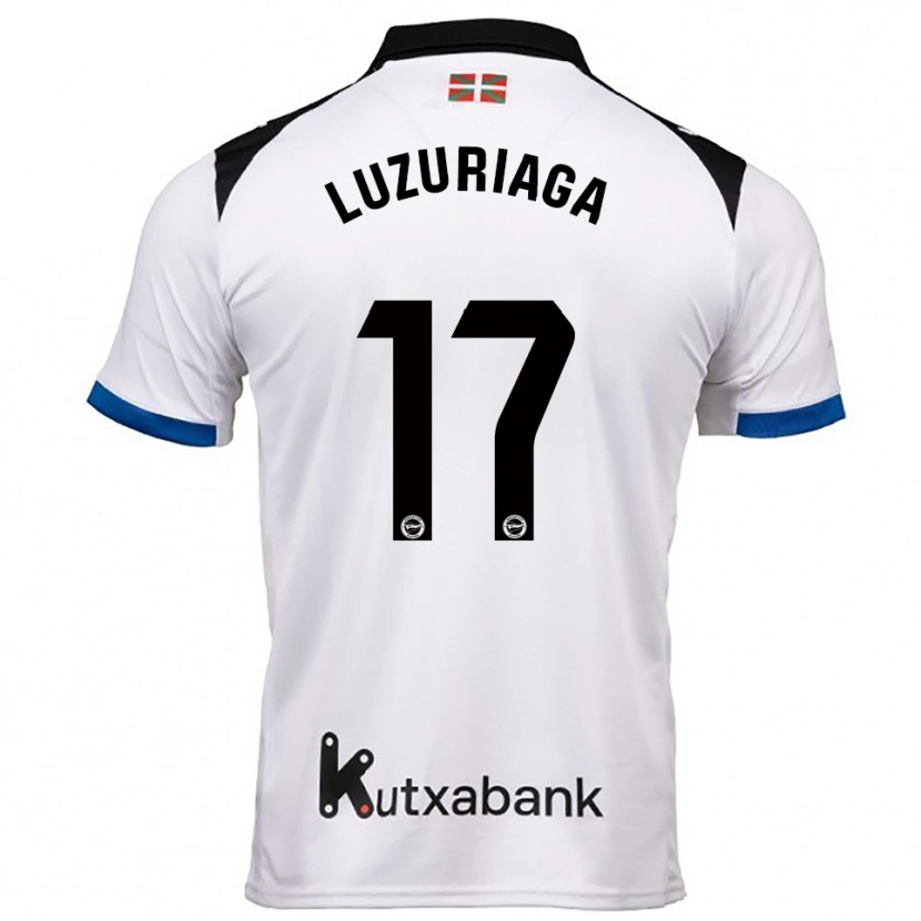 Danxen Dzieci Judith Luzuriaga #17 Biało-Niebieski Wyjazdowa Koszulka 2025/26 Koszulki Klubowe