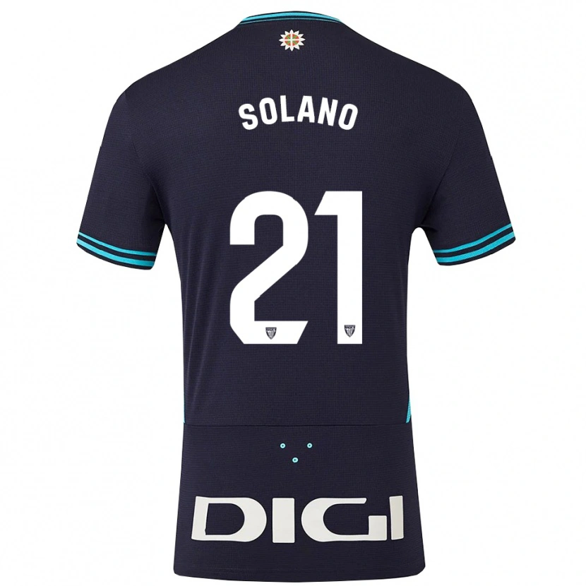 Danxen Dzieci Bibiane Schulze-Solano #21 Granatowo-Błękitny Wyjazdowa Koszulka 2025/26 Koszulki Klubowe