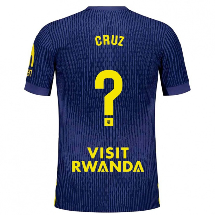 Danxen Dzieci Alberto Cruz #0 Granatowo-Żółty Wyjazdowa Koszulka 2025/26 Koszulki Klubowe