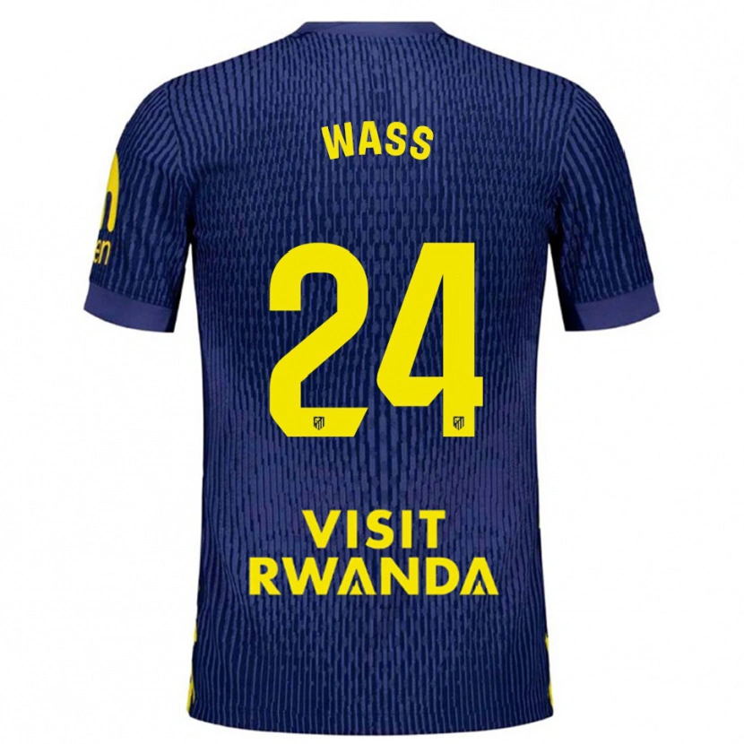 Danxen Dzieci Daniel Wass #24 Granatowo-Żółty Wyjazdowa Koszulka 2025/26 Koszulki Klubowe
