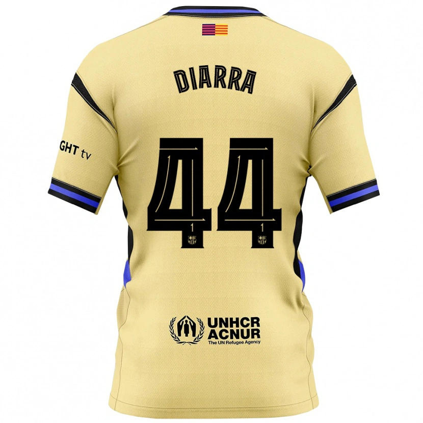 Danxen Dzieci Ibrahim Diarra #44 Żółto-Czarny Wyjazdowa Koszulka 2025/26 Koszulki Klubowe