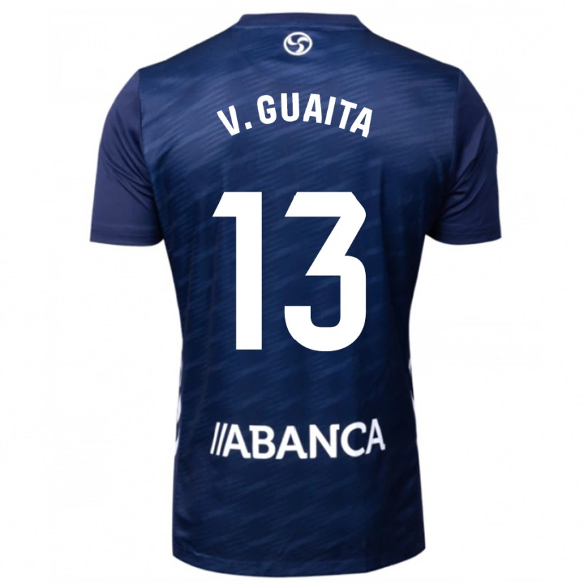 Danxen Dzieci Vicente Guaita #13 Granatowo-Biały Wyjazdowa Koszulka 2025/26 Koszulki Klubowe