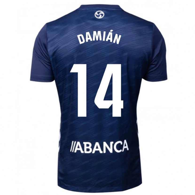 Danxen Dzieci Damián Rodríguez #14 Granatowo-Biały Wyjazdowa Koszulka 2025/26 Koszulki Klubowe