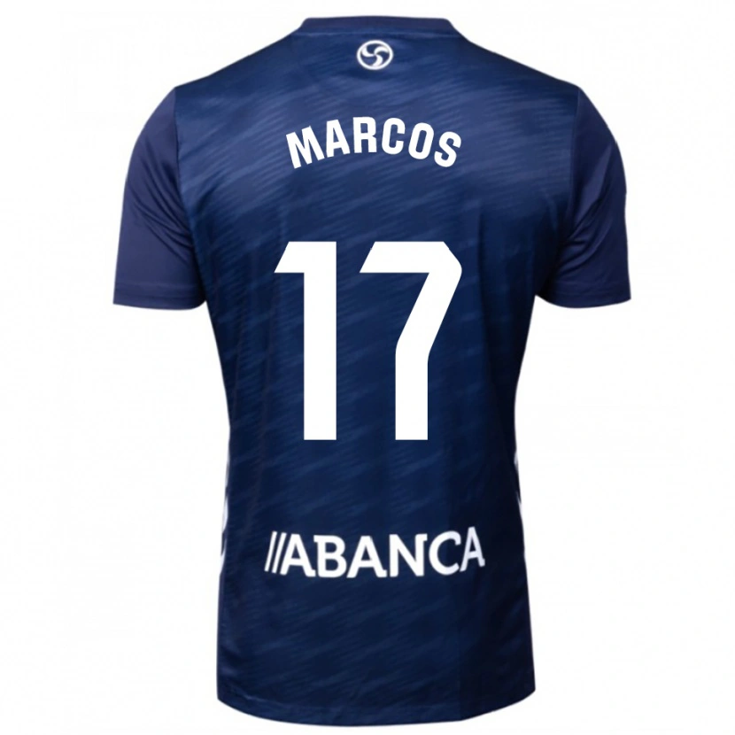 Danxen Dzieci Óscar Marcos #17 Granatowo-Biały Wyjazdowa Koszulka 2025/26 Koszulki Klubowe