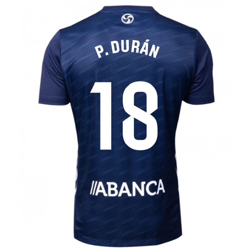 Danxen Dzieci Pablo Durán #18 Granatowo-Biały Wyjazdowa Koszulka 2025/26 Koszulki Klubowe