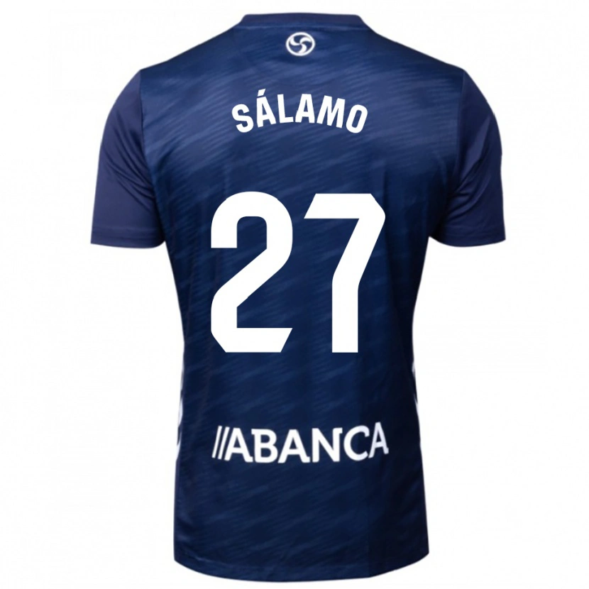 Danxen Dzieci Jorge Sálamo #27 Granatowo-Biały Wyjazdowa Koszulka 2025/26 Koszulki Klubowe
