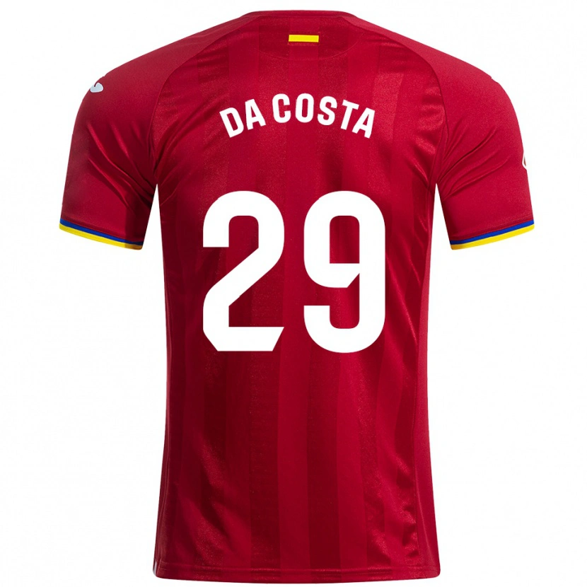 Danxen Dzieci Coba Da Costa #29 Czerwono-Żółto-Niebieski Wyjazdowa Koszulka 2025/26 Koszulki Klubowe