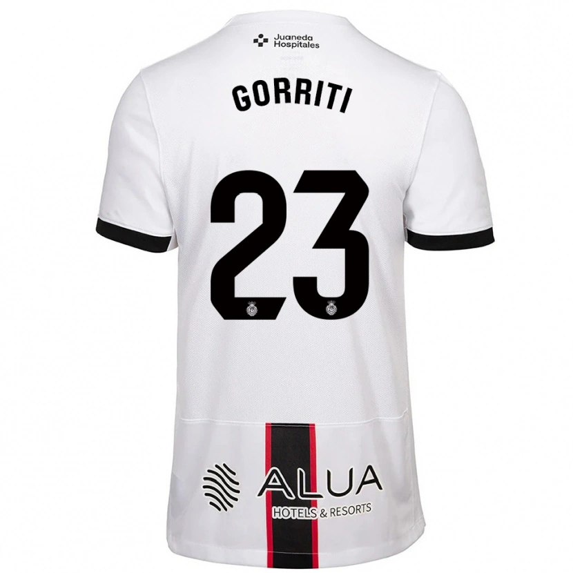 Danxen Dzieci Marcos Gorriti #23 Biało-Czarny Wyjazdowa Koszulka 2025/26 Koszulki Klubowe