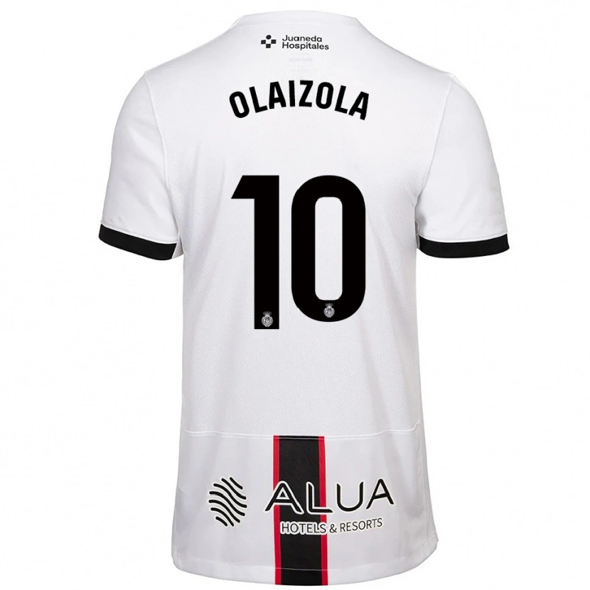 Danxen Dzieci Javier Olaizola #10 Biało-Czarny Wyjazdowa Koszulka 2025/26 Koszulki Klubowe
