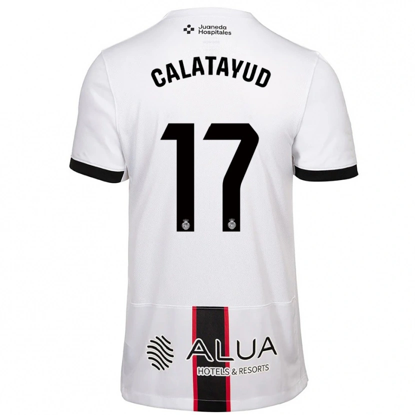 Danxen Dzieci Miguel Calatayud #17 Biało-Czarny Wyjazdowa Koszulka 2025/26 Koszulki Klubowe
