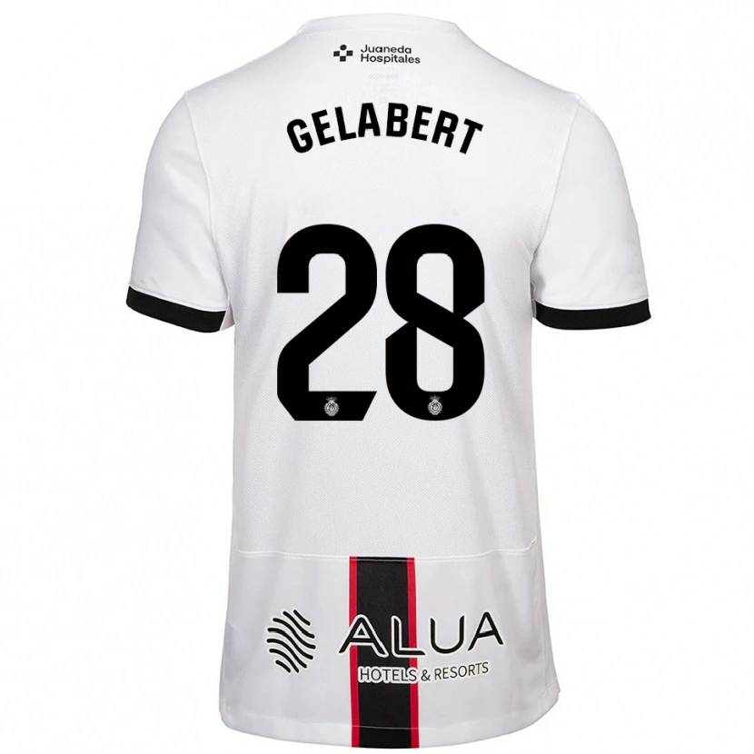 Danxen Dzieci Miquel Gelabert #28 Biało-Czarny Wyjazdowa Koszulka 2025/26 Koszulki Klubowe