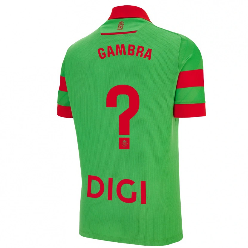 Danxen Dzieci Javi Gambra #0 Zielono-Czerwony Wyjazdowa Koszulka 2025/26 Koszulki Klubowe