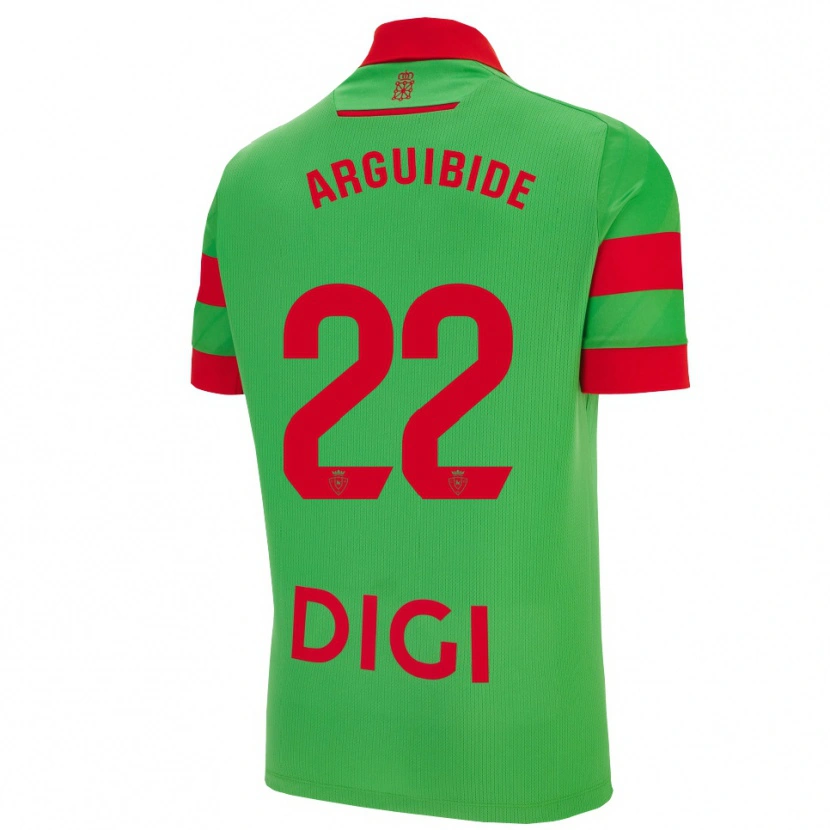 Danxen Dzieci Iñigo Arguibide #22 Zielono-Czerwony Wyjazdowa Koszulka 2025/26 Koszulki Klubowe