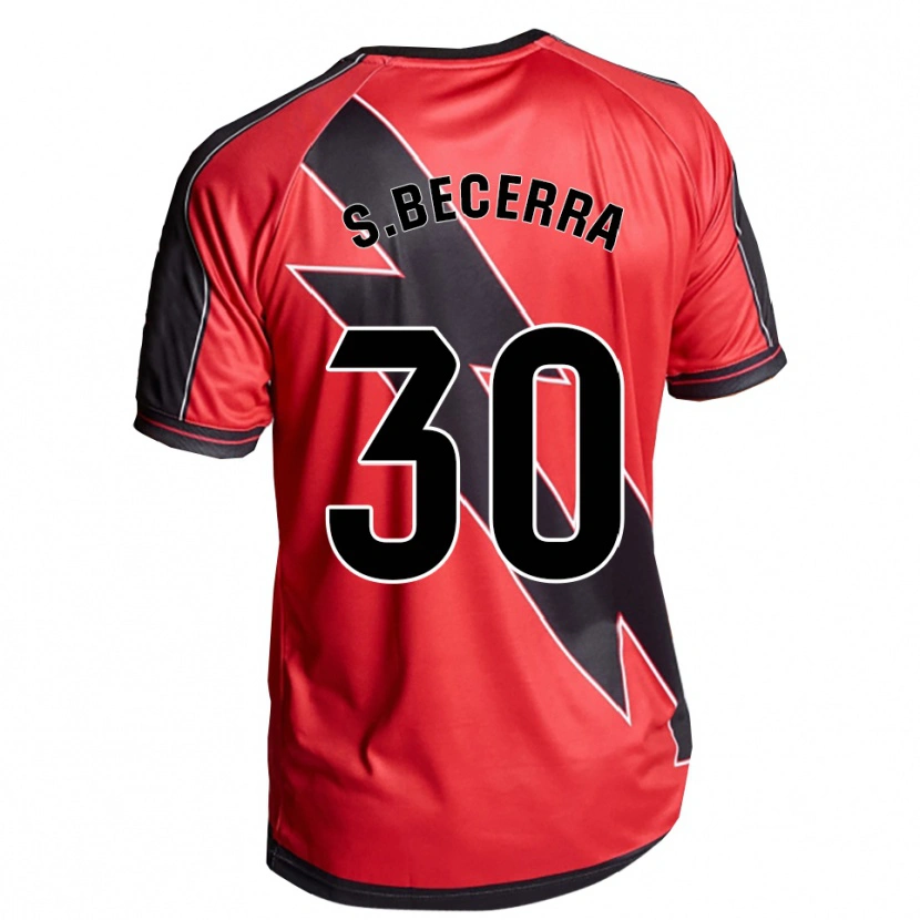 Danxen Dzieci Samuel Becerra #30 Czerwono-Czarny Wyjazdowa Koszulka 2025/26 Koszulki Klubowe