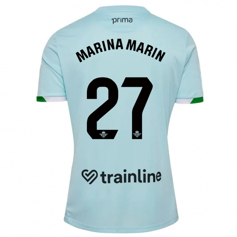 Danxen Dzieci Marina Marín #27 Błękitno-Zielony Wyjazdowa Koszulka 2025/26 Koszulki Klubowe