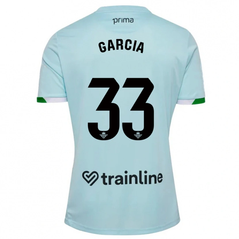 Danxen Dzieci Pablo García #33 Błękitno-Zielony Wyjazdowa Koszulka 2025/26 Koszulki Klubowe