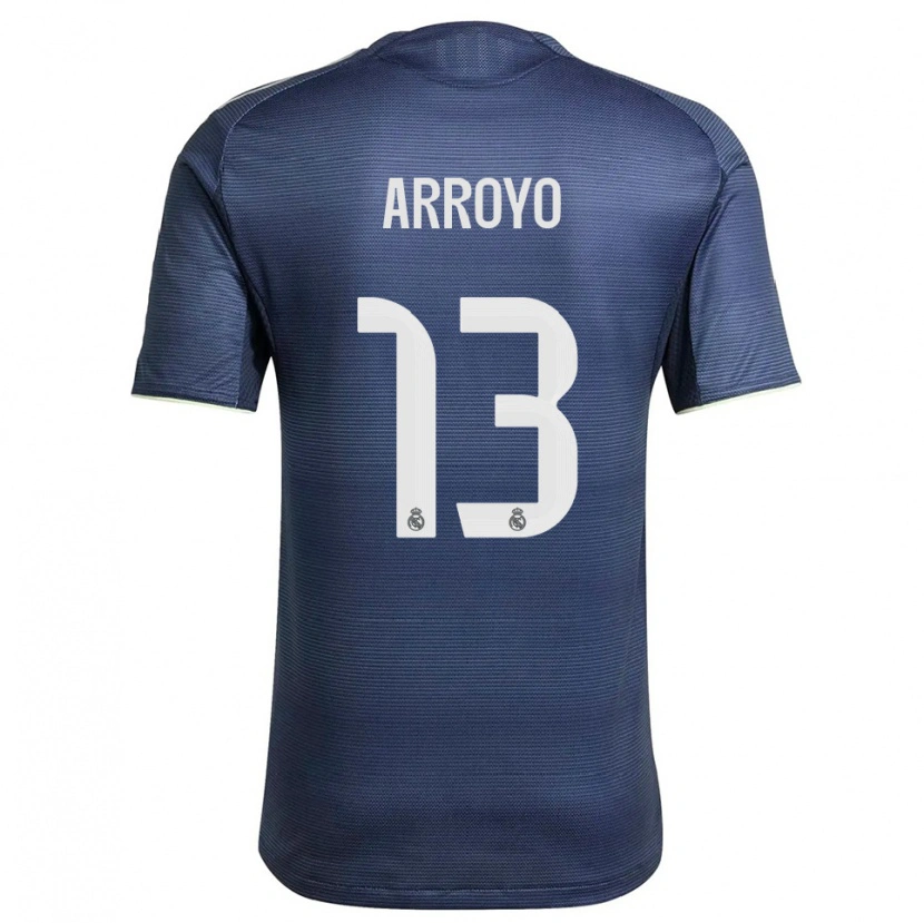 Danxen Dzieci Diego Arroyo #13 Granatowo-Srebrny Wyjazdowa Koszulka 2025/26 Koszulki Klubowe