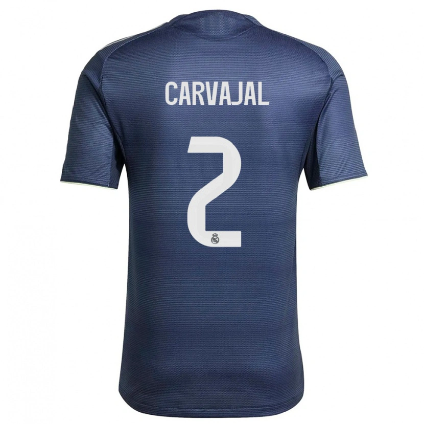 Danxen Dzieci Daniel Carvajal #2 Granatowo-Srebrny Wyjazdowa Koszulka 2025/26 Koszulki Klubowe