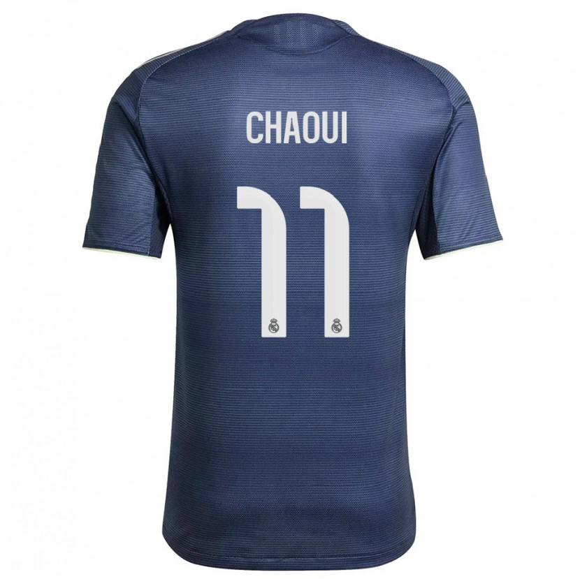 Danxen Dzieci Omar Chaoui #11 Granatowo-Srebrny Wyjazdowa Koszulka 2025/26 Koszulki Klubowe