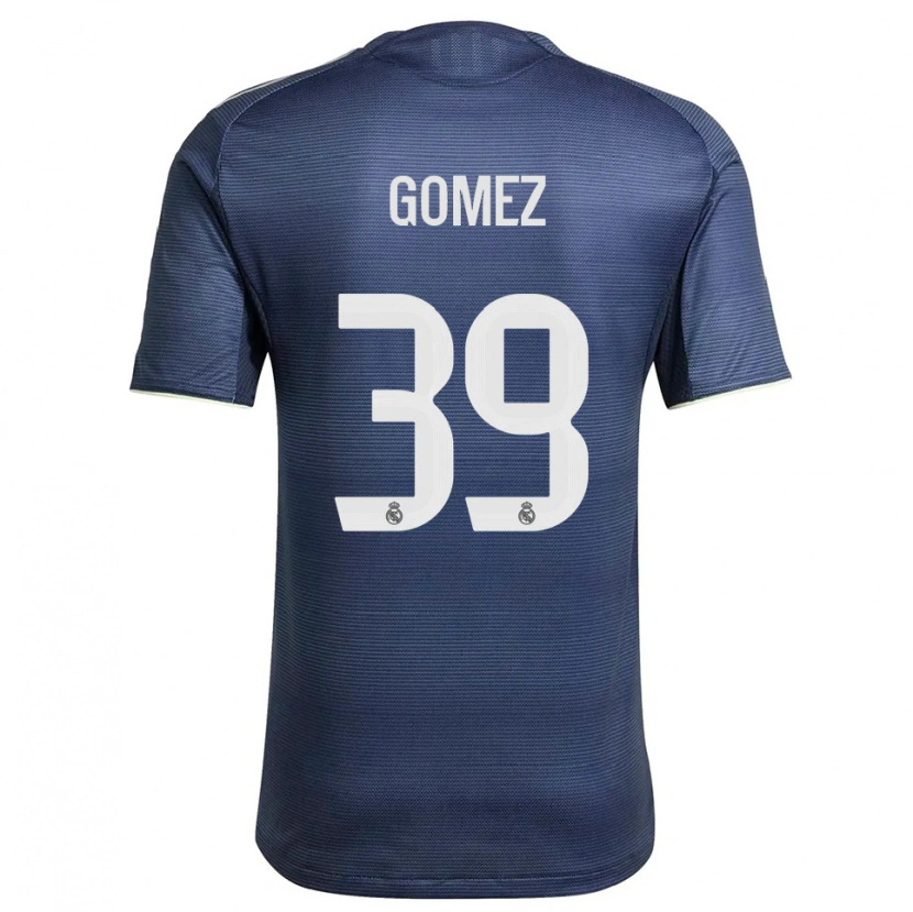 Danxen Dzieci Eric Gómez #39 Granatowo-Srebrny Wyjazdowa Koszulka 2025/26 Koszulki Klubowe