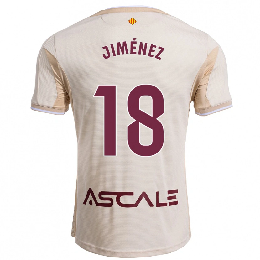 Danxen Dzieci Alex Jiménez #18 Złamana Biel-Bordowy Wyjazdowa Koszulka 2025/26 Koszulki Klubowe