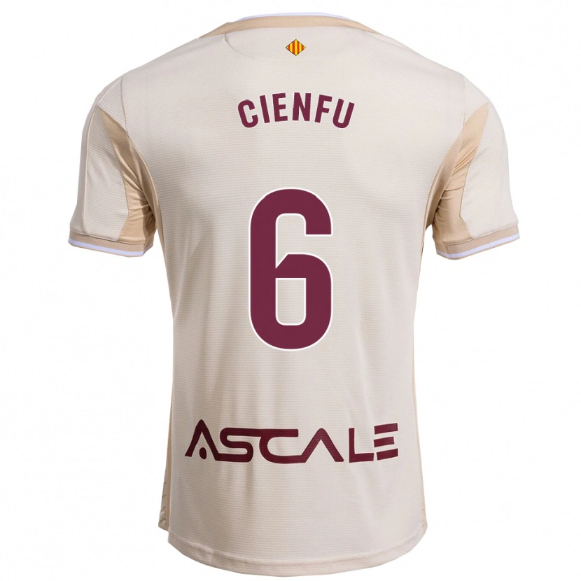 Danxen Dzieci María Cienfuegos Baragaño #6 Złamana Biel-Bordowy Wyjazdowa Koszulka 2025/26 Koszulki Klubowe