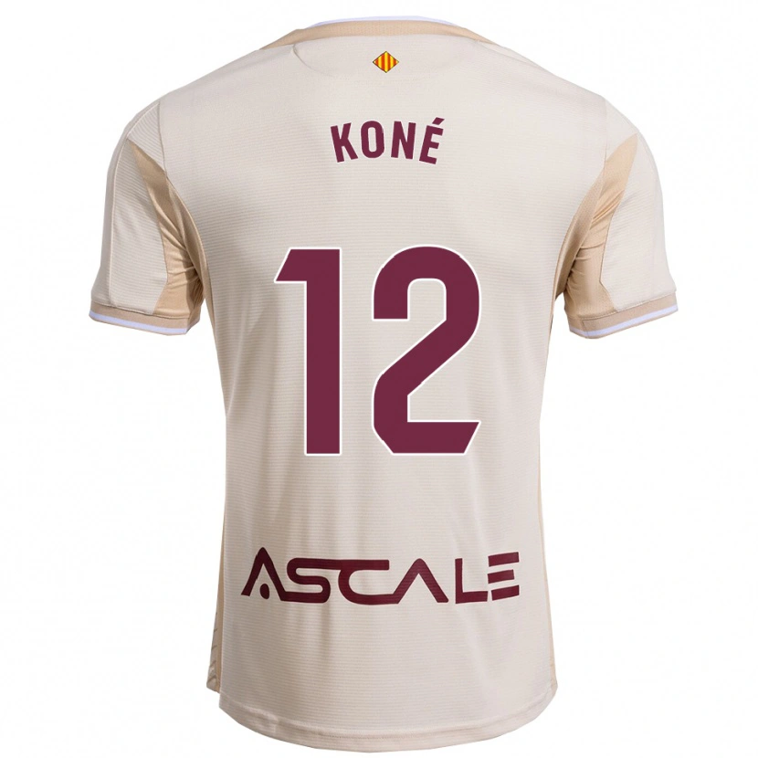 Danxen Dzieci Ayouba Koné #12 Złamana Biel-Bordowy Wyjazdowa Koszulka 2025/26 Koszulki Klubowe