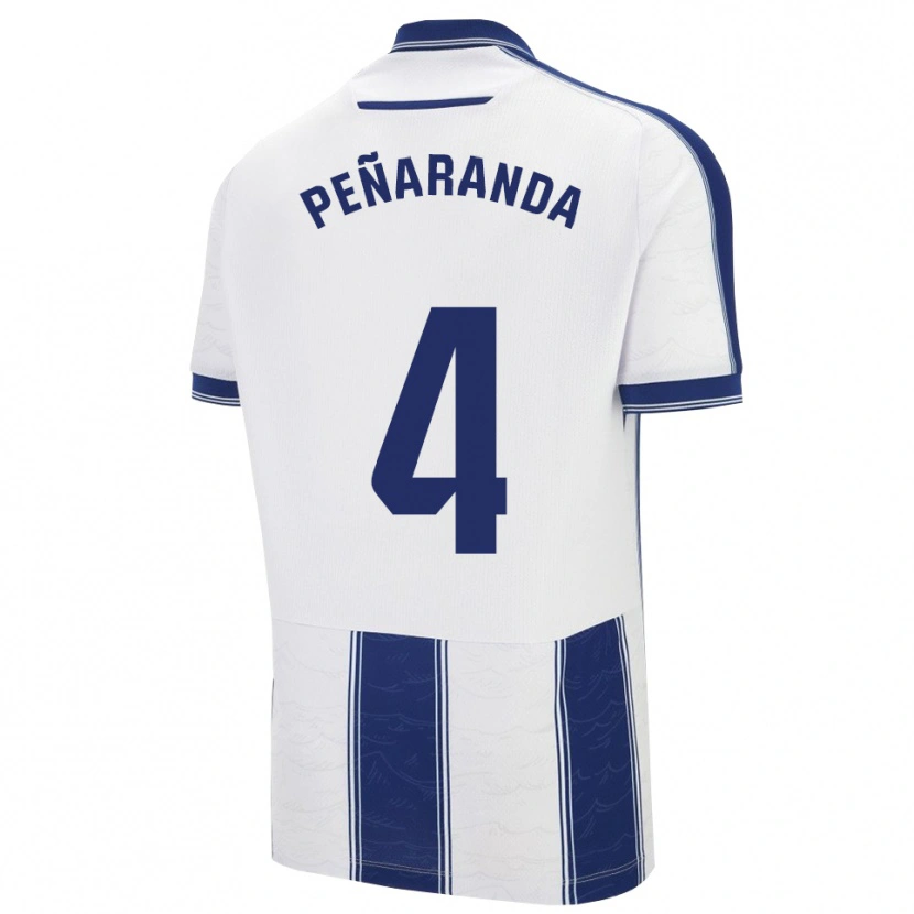 Danxen Dzieci Carlos Peñaranda #4 Granatowo-Biały Wyjazdowa Koszulka 2025/26 Koszulki Klubowe