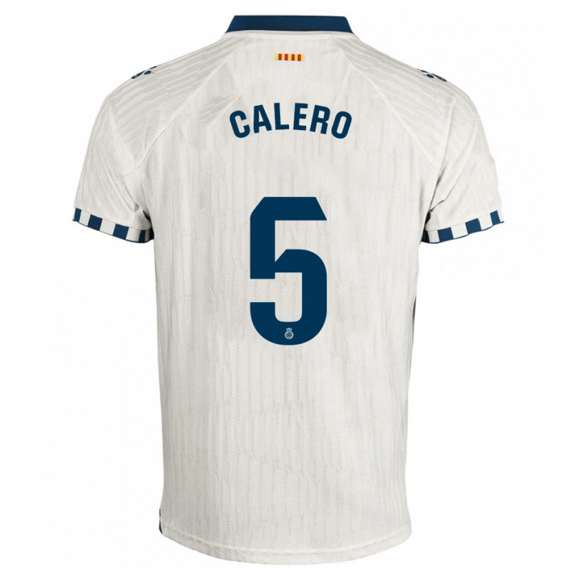 Danxen Dzieci Fernando Calero #5 Biało-Niebieski Wyjazdowa Koszulka 2025/26 Koszulki Klubowe