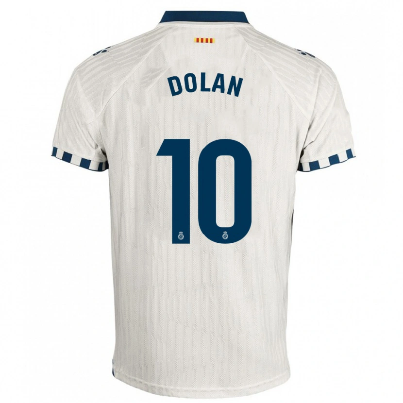 Danxen Dzieci Tyrhys Dolan #10 Biało-Niebieski Wyjazdowa Koszulka 2025/26 Koszulki Klubowe