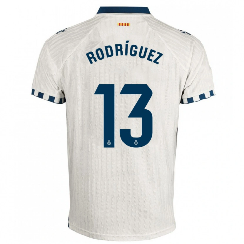 Danxen Dzieci Joel Rodríguez #13 Biało-Niebieski Wyjazdowa Koszulka 2025/26 Koszulki Klubowe