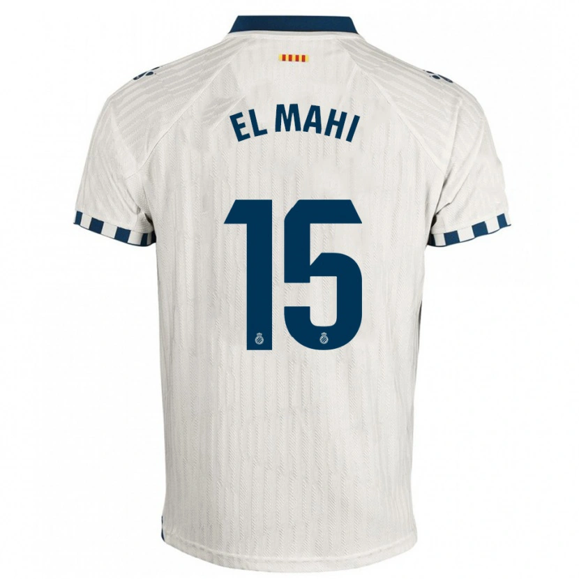 Danxen Dzieci Mohamed El Mahi #15 Biało-Niebieski Wyjazdowa Koszulka 2025/26 Koszulki Klubowe