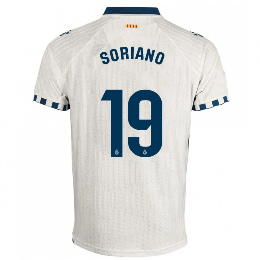 Danxen Dzieci Aarón Soriano #19 Biało-Niebieski Wyjazdowa Koszulka 2025/26 Koszulki Klubowe