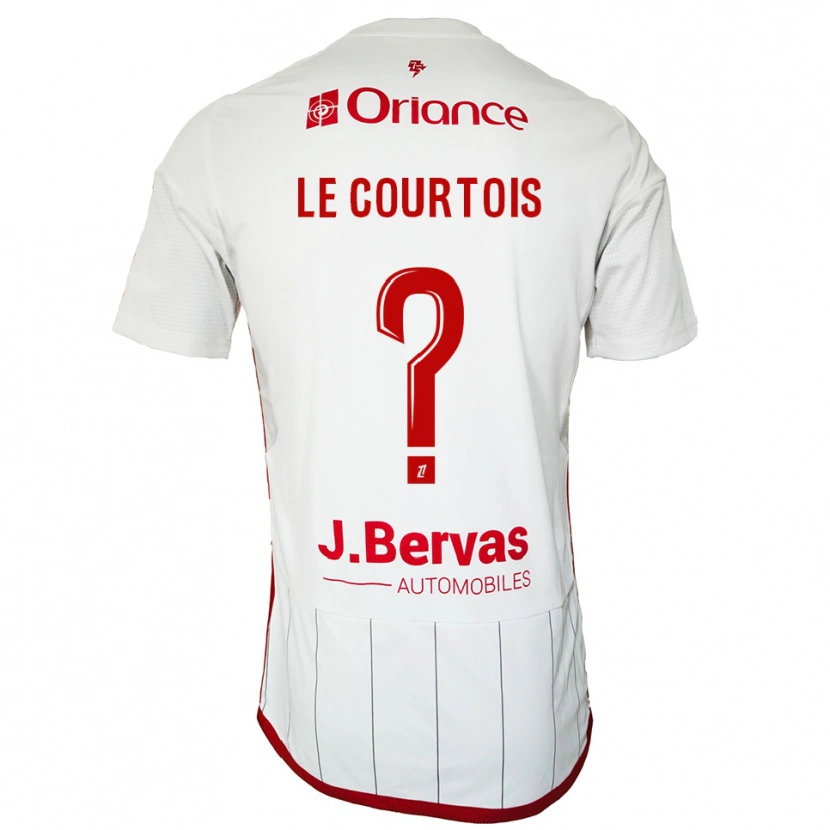 Danxen Dzieci Loan Le Courtois #0 Biało-Czerwony Wyjazdowa Koszulka 2025/26 Koszulki Klubowe