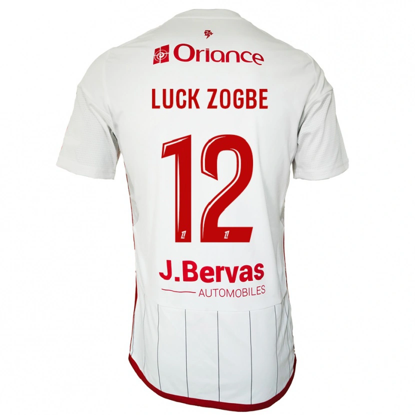 Danxen Dzieci Luck Zogbé #12 Biało-Czerwony Wyjazdowa Koszulka 2025/26 Koszulki Klubowe