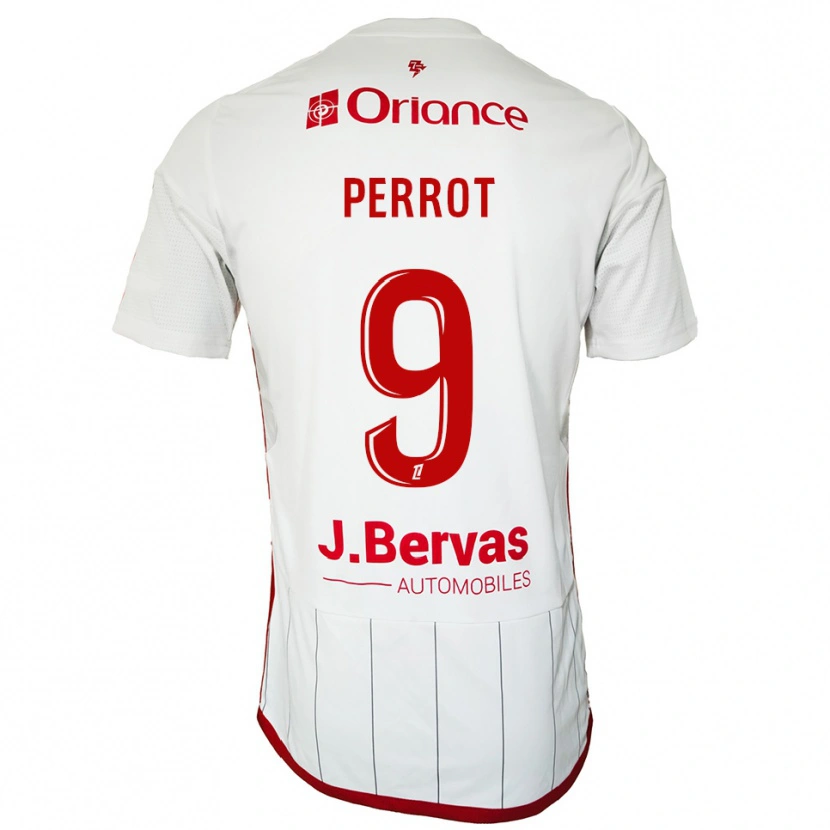Danxen Dzieci Maël Perrot #9 Biało-Czerwony Wyjazdowa Koszulka 2025/26 Koszulki Klubowe