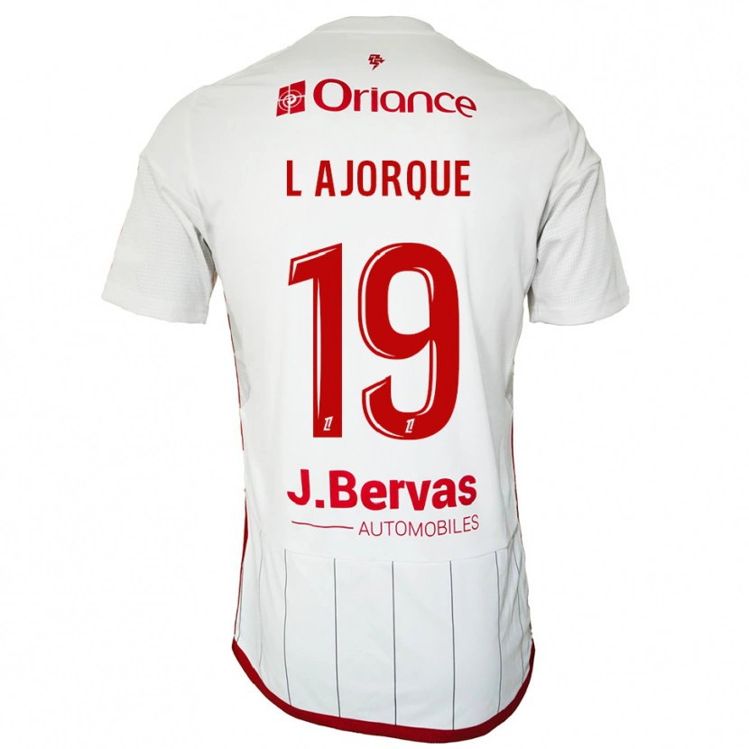 Danxen Dzieci Ludovic Ajorque #19 Biało-Czerwony Wyjazdowa Koszulka 2025/26 Koszulki Klubowe