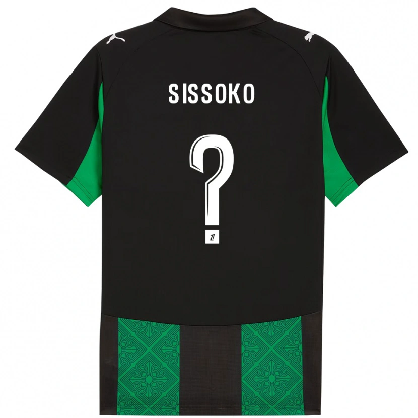 Danxen Dzieci Mohamed Sissoko #0 Czarno-Zielony Wyjazdowa Koszulka 2025/26 Koszulki Klubowe