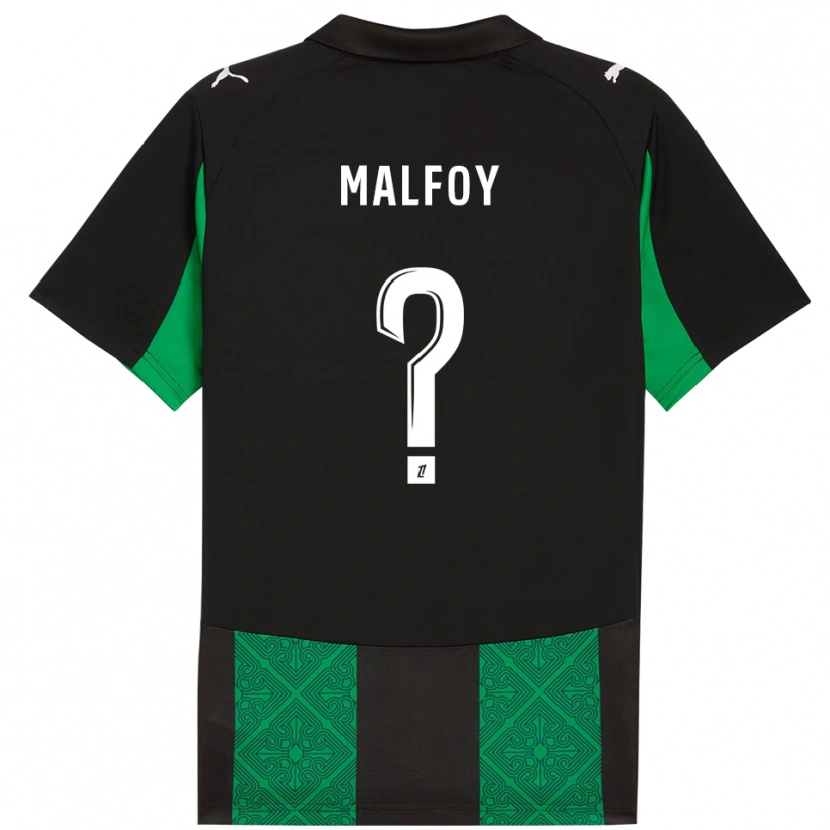 Danxen Dzieci Lucas Malfoy #0 Czarno-Zielony Wyjazdowa Koszulka 2025/26 Koszulki Klubowe