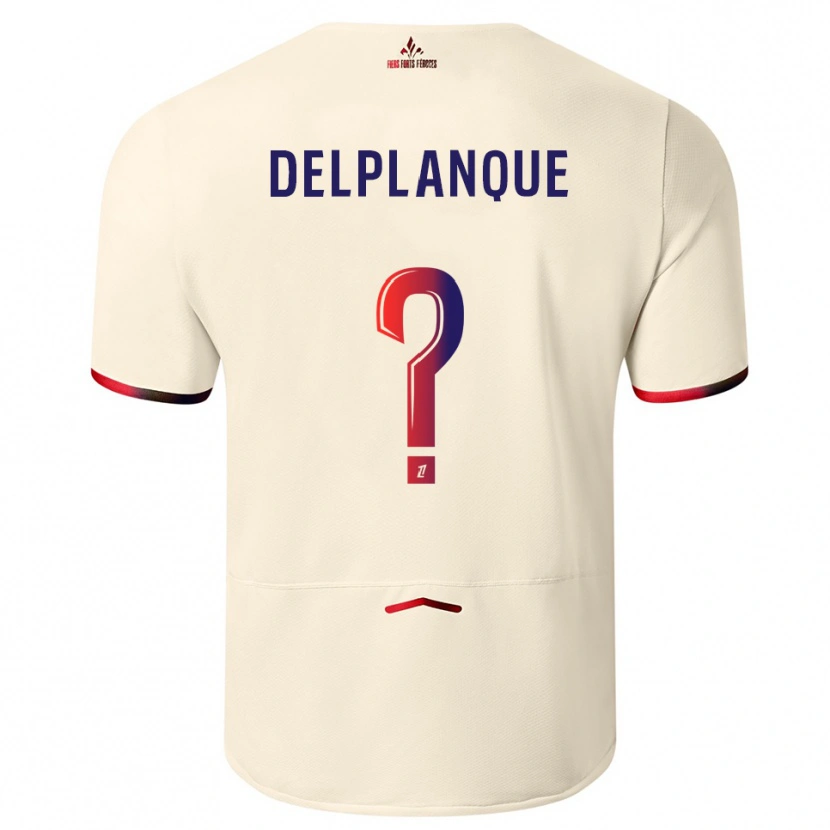 Danxen Dzieci Gaël Delplanque #0 Złamana Biel-Czerwony Wyjazdowa Koszulka 2025/26 Koszulki Klubowe