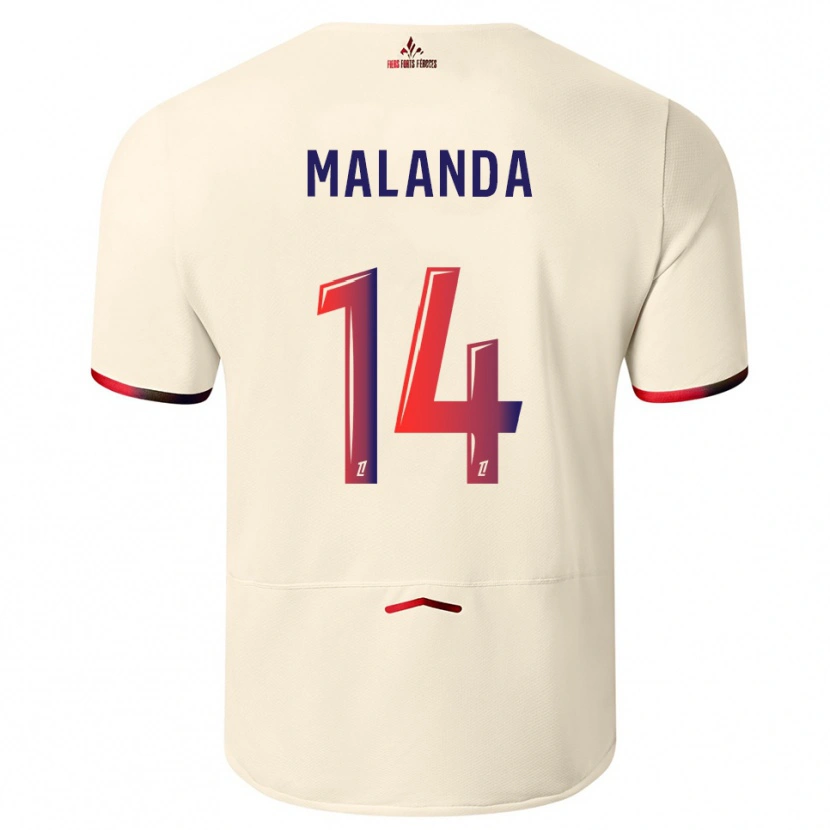 Danxen Dzieci Jephthe Malanda #14 Złamana Biel-Czerwony Wyjazdowa Koszulka 2025/26 Koszulki Klubowe
