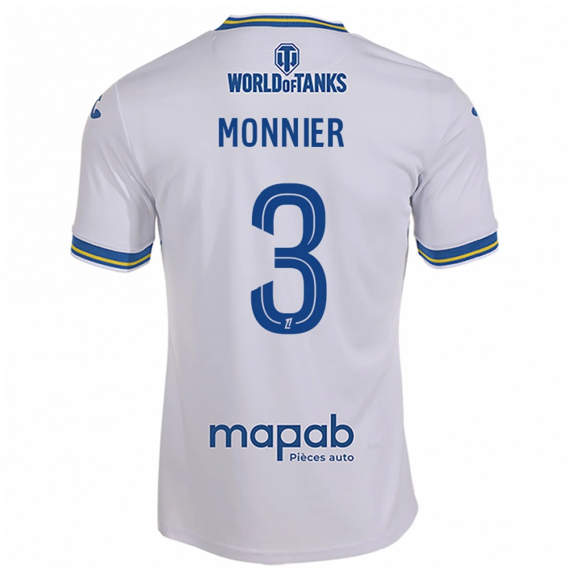 Danxen Dzieci Isaac Monnier #3 Biało-Błękitny Wyjazdowa Koszulka 2025/26 Koszulki Klubowe