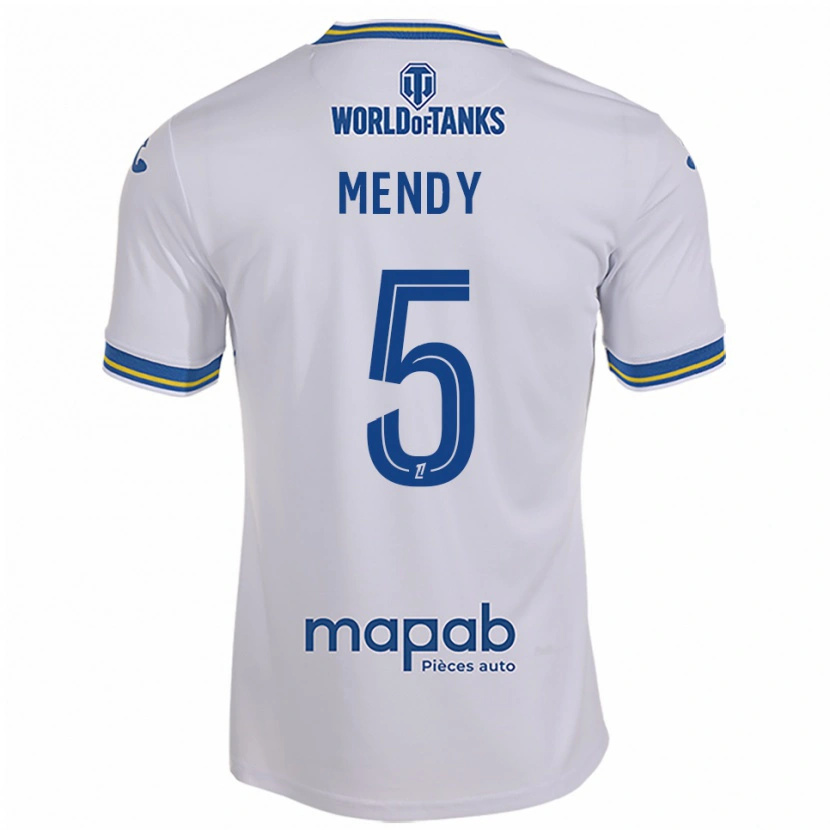 Danxen Dzieci Benjamin Mendy #5 Biało-Błękitny Wyjazdowa Koszulka 2025/26 Koszulki Klubowe
