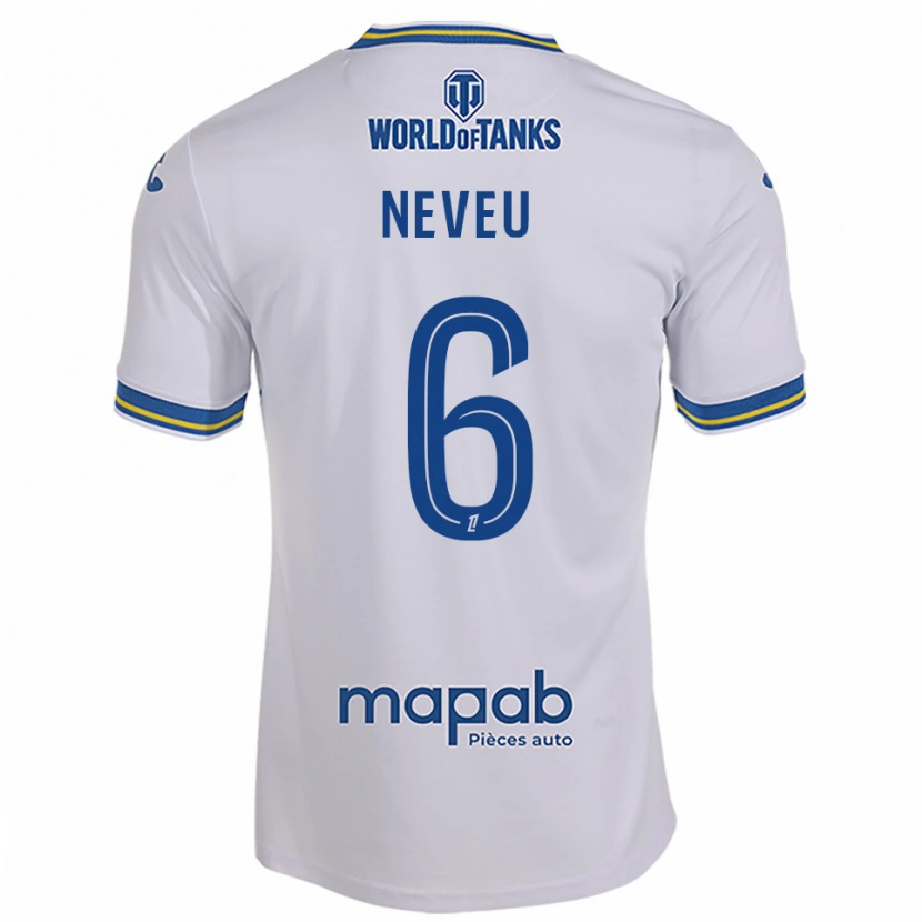 Danxen Dzieci Tom Neveu #6 Biało-Błękitny Wyjazdowa Koszulka 2025/26 Koszulki Klubowe